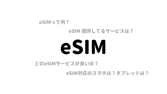 eSIMとは？対応サービスや対応製品までわかりやすく紹介！